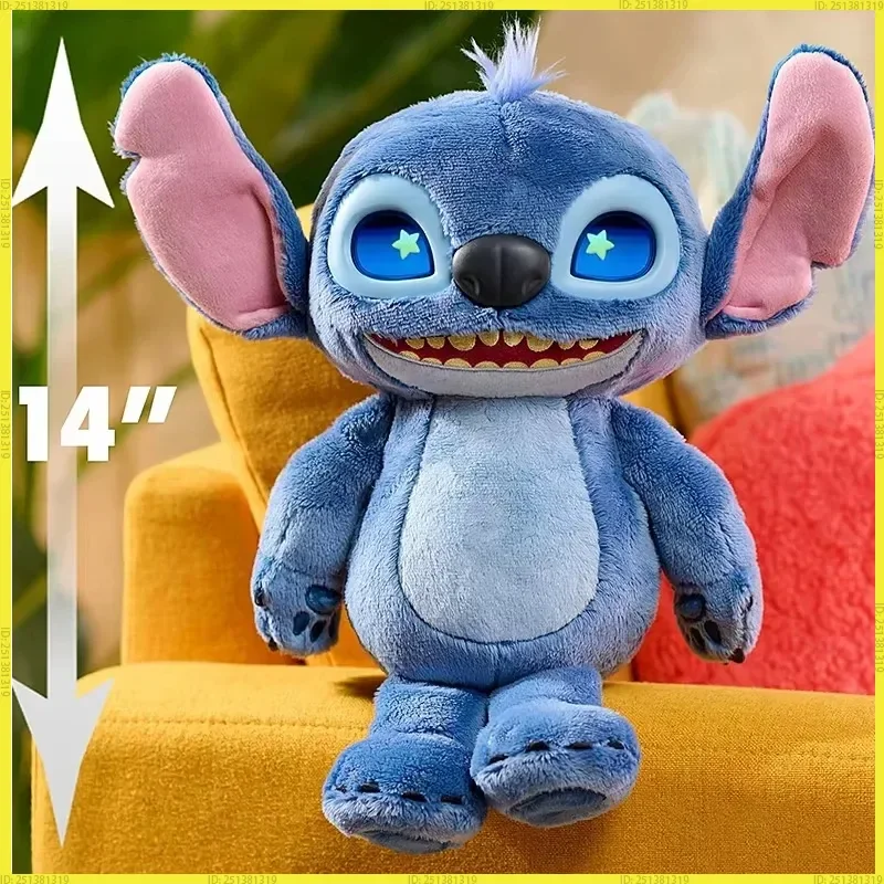 30-35 سنتيمتر ديزني ليلو وستيتش التعريفي Lcd عيون 50 الأصوات تأثير غرزة ألعاب من نسيج مخملي لطيف رقيق مخدة ناعمة الراحة دمية هدية #5