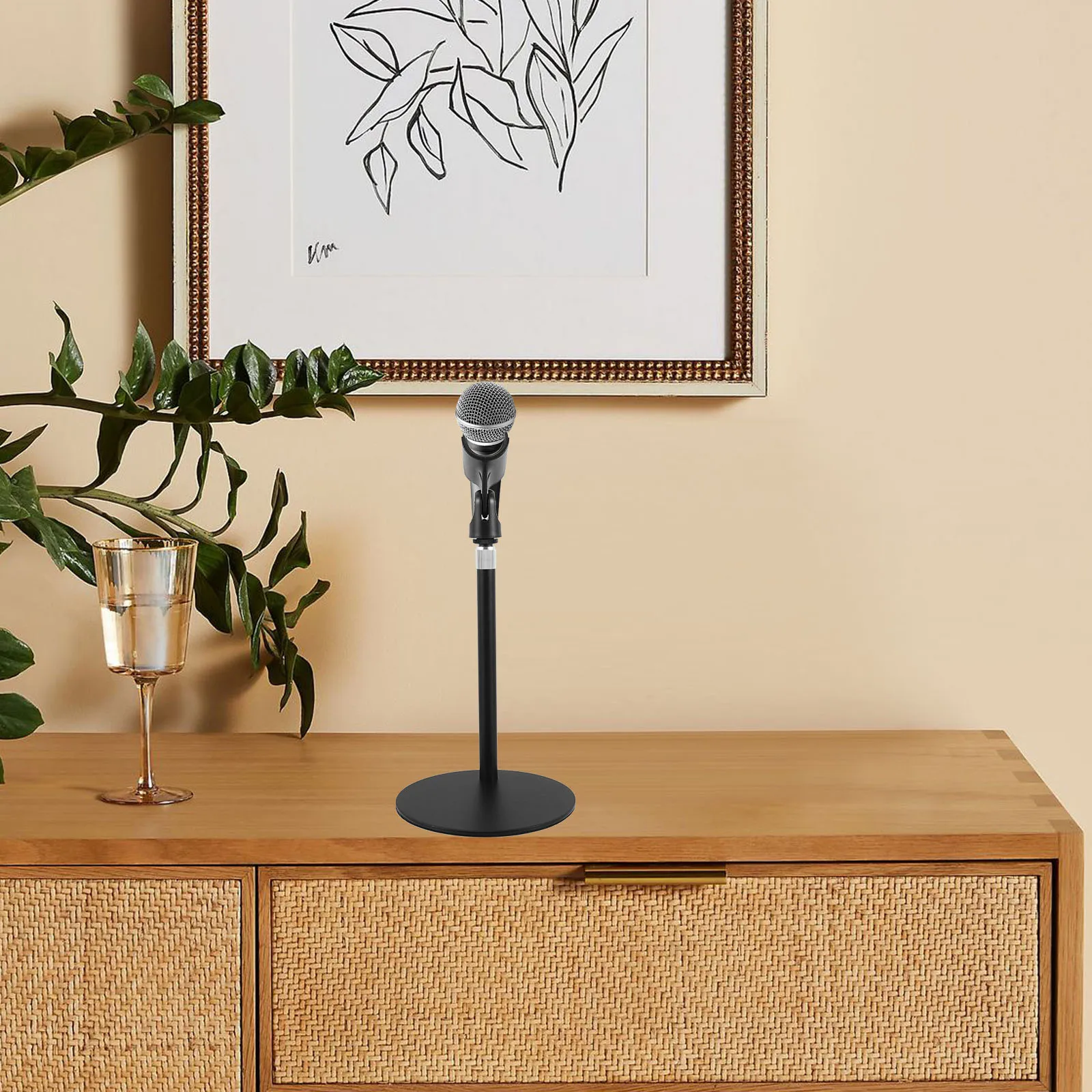 

Mini Microphone Stand Adjustable Stands Bracket Damping Brackets Aluminum Holder Desk