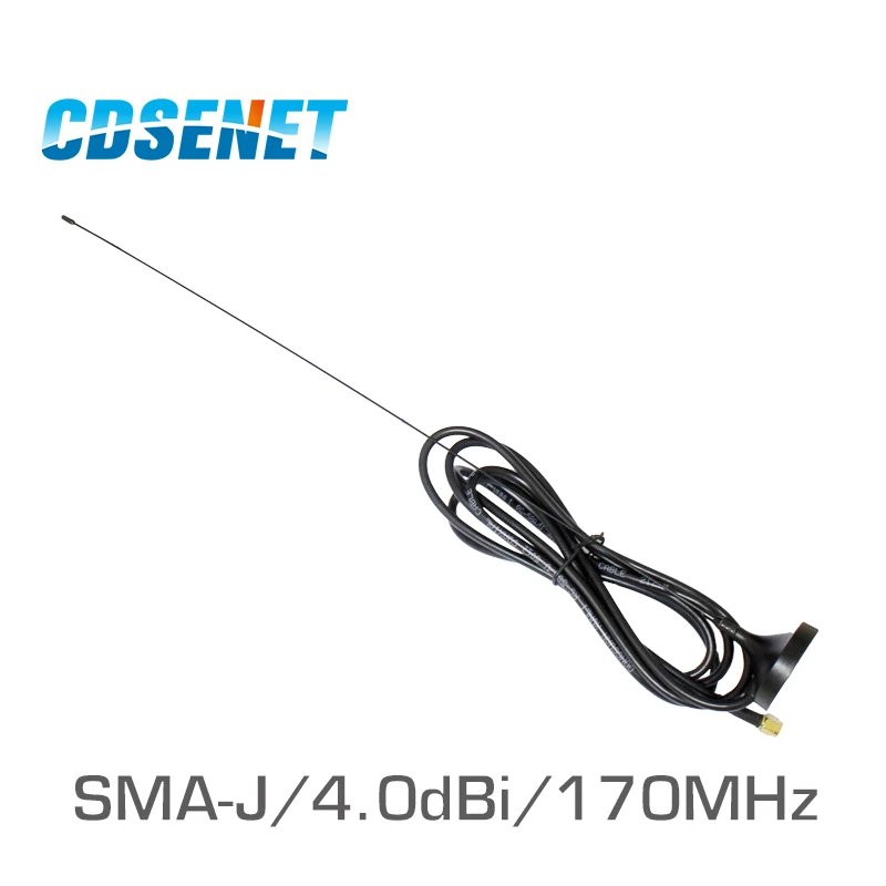 

2Pcs vhf 170MHz Sucker Wifi Antenna TX170-XP-200 SMA Male High Gain 4dBi 70M Antennas for Communication with Magnet Base