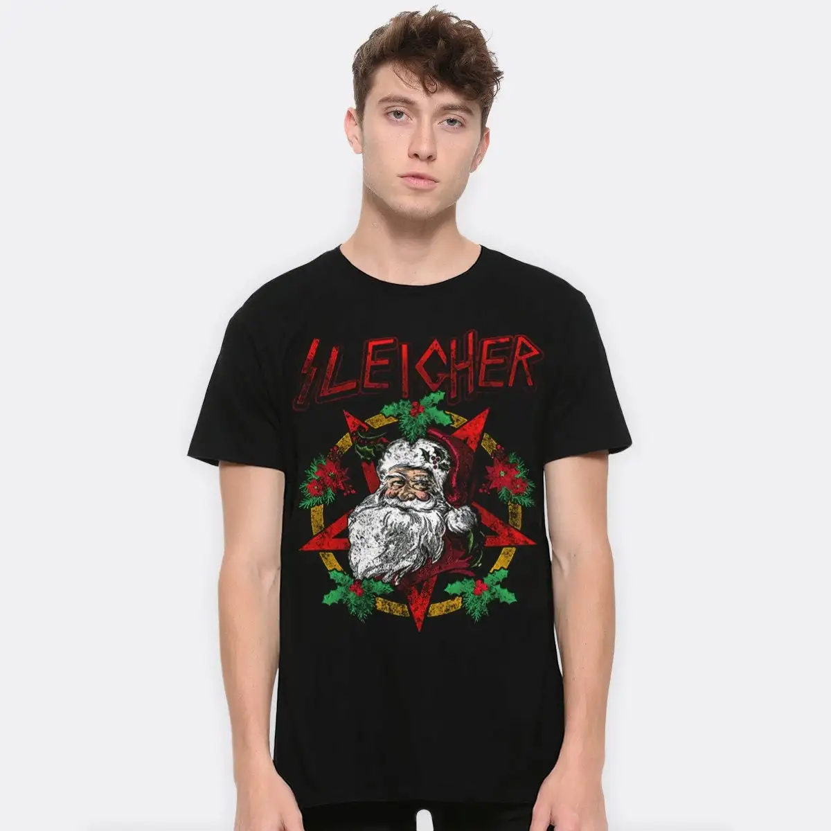 Santa Sleigher Heavy Metal Christmas T Shirt Cool X Mas  All Sizes NOV 087341