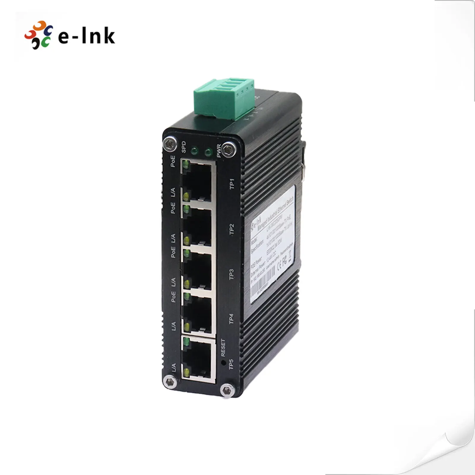 

Mini Industrial Managed 4-Port 10/100/1000BASE-T 802.3at PoE + 1-Port 10/100/1000T Ethernet Switch