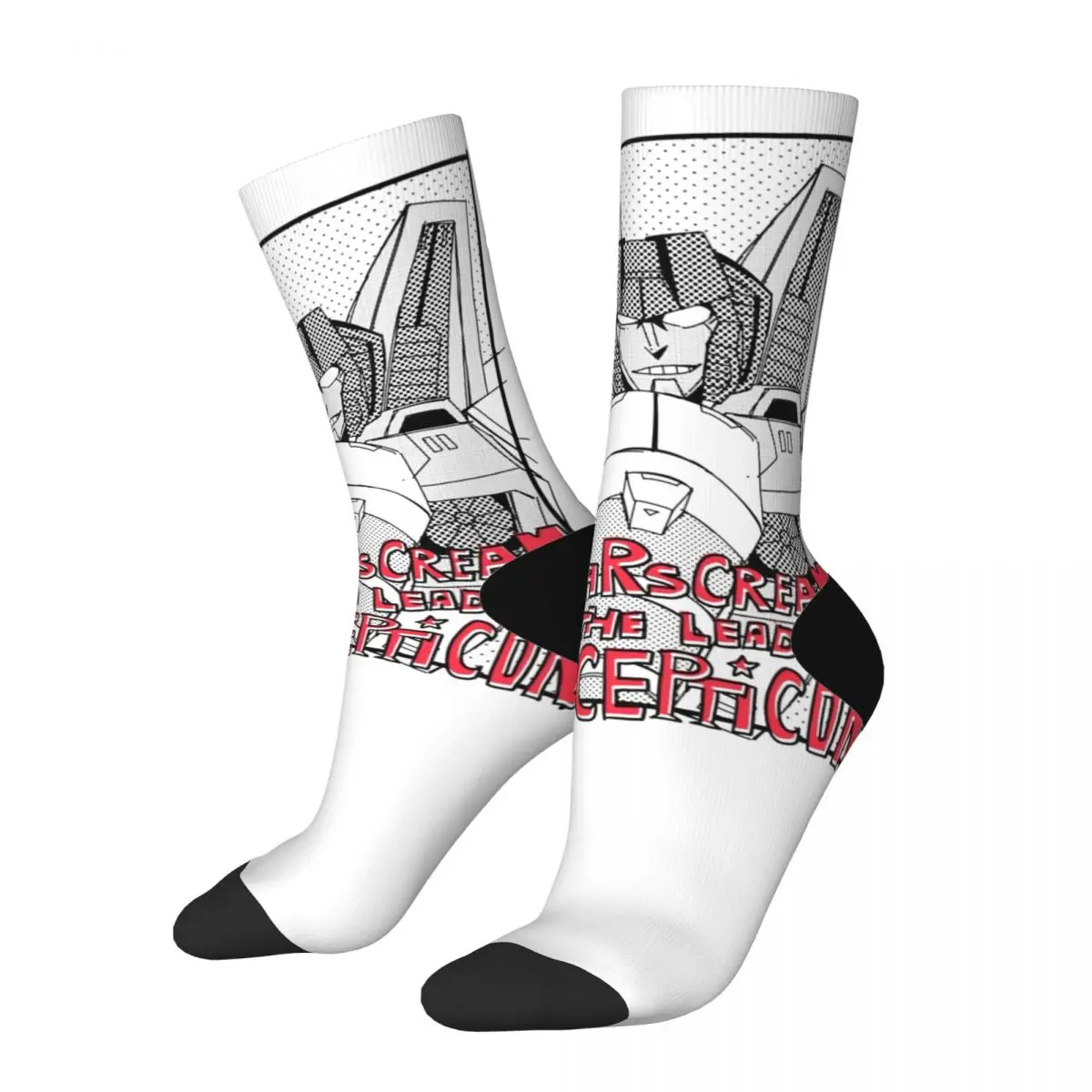 Funny Unisex Starscreams Pride TRANSFORMERS Crew Socks Merch Print Socks Cute Best Gift Idea