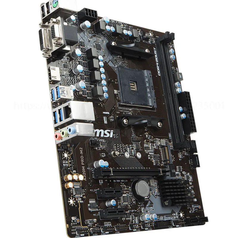 Imagem -03 - Msi-motherboard com Slots de Memória A320m Pro m2 Suporta Amd Am4 1ª e 2ª Geração Processadores Ryzen 2ddr4 64gb Pcie3.0