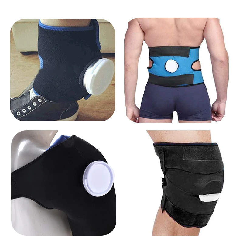 

1Pcs Shoulder Knee Ankle Waist Brace,with Ice/Hot Compress Cloth Pack Holder,for Sprains,Muscle Pain,Bruises,Injuries,Swelling