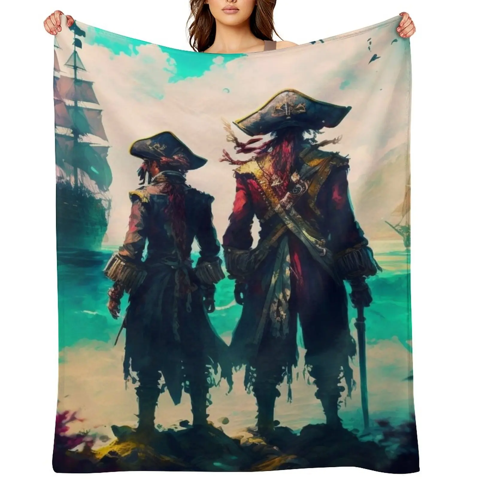 

Lost at Sea are We Throw Blanket for sofa Warm Hairy Decorative Sofa Blankets