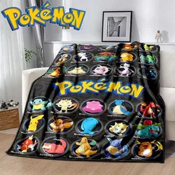 Pokemon Hot Cartoon Anime Flannel Blanket Pikachu Figures Home Sofa Lunch Break Blankets Children Student Blankets Nap Cover Kid