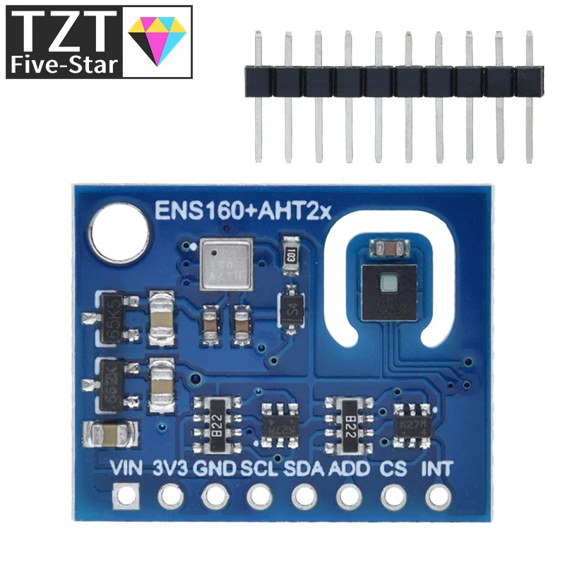 Imagem -03 - Dióxido de Carbono para Arduino Tvoc Qualidade do ar e Temperatura e Umidade Sensor Ens160 Mais Aht21 Ccs811 Co2 Co2