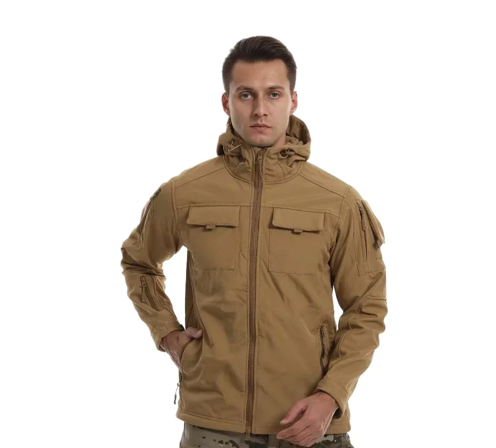 

Rhino мужская зимняя бархатная утолщенная уличная куртка Soft Shell Tactics ветрозащитная и водонепроницаемая альпинистская куртка и брюки