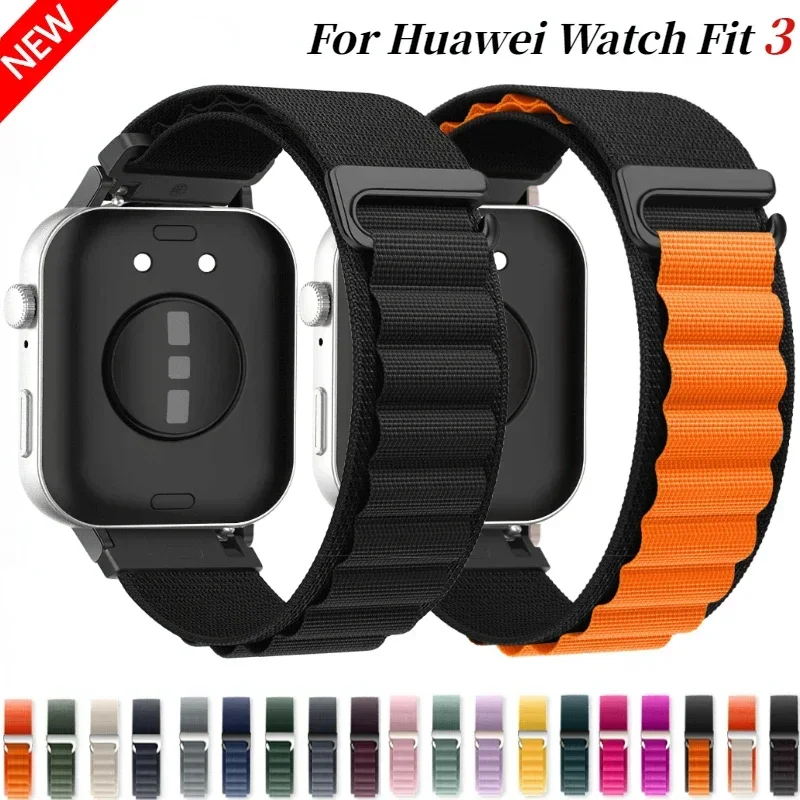 Спортивный нейлоновый ремешок для часов Huawei Fit3, альпийская петля, ремешок для часов, браслет Huawei Watch Fit 3, сменные аксессуары Correa