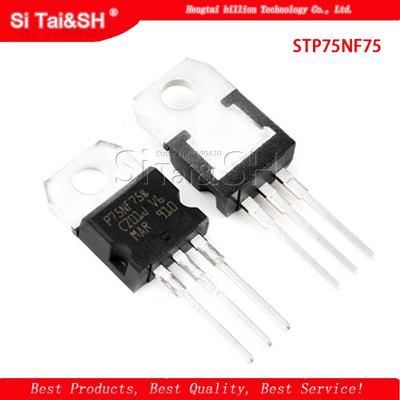 

10pcs/lot STP75NF75 P75NF75 TO220 75NF75 Waterproof shell