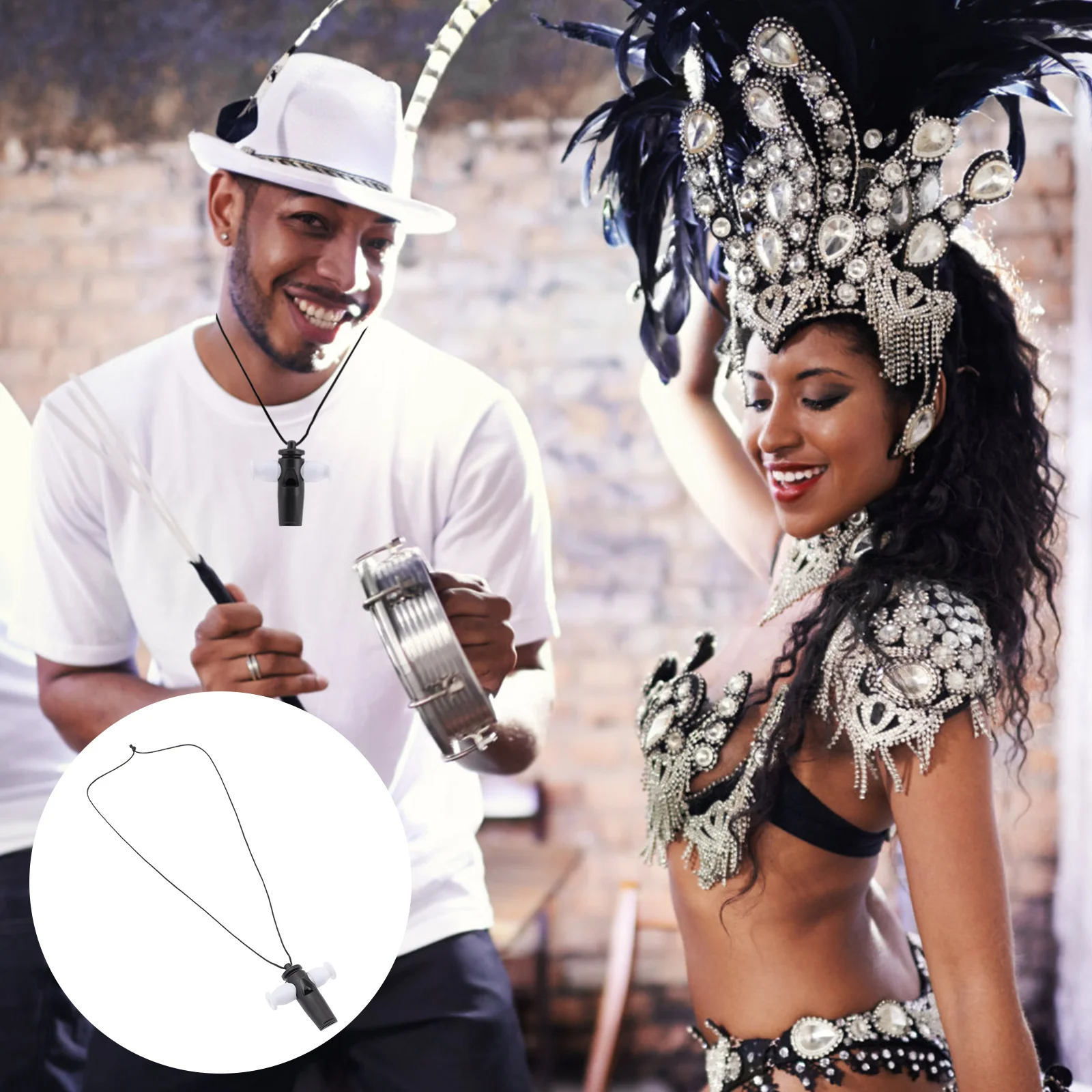 3 قطع من صفارات سامبا متينة تدوم طويلاً ومناسبة لعروض سامبا وحفلات الرقص على المسرح للأداء