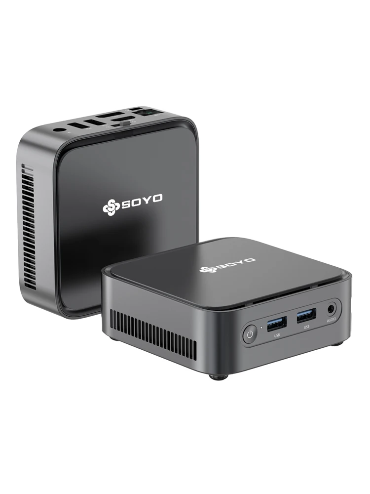 SOYO M4 Power Mini-PC Gaming-Computer AMD R3-3250C CPU 8GB DDR4 RAM 256GB M.2 SSD Windows 11 Pro WiFi5/BT4.2 Mini-Computer