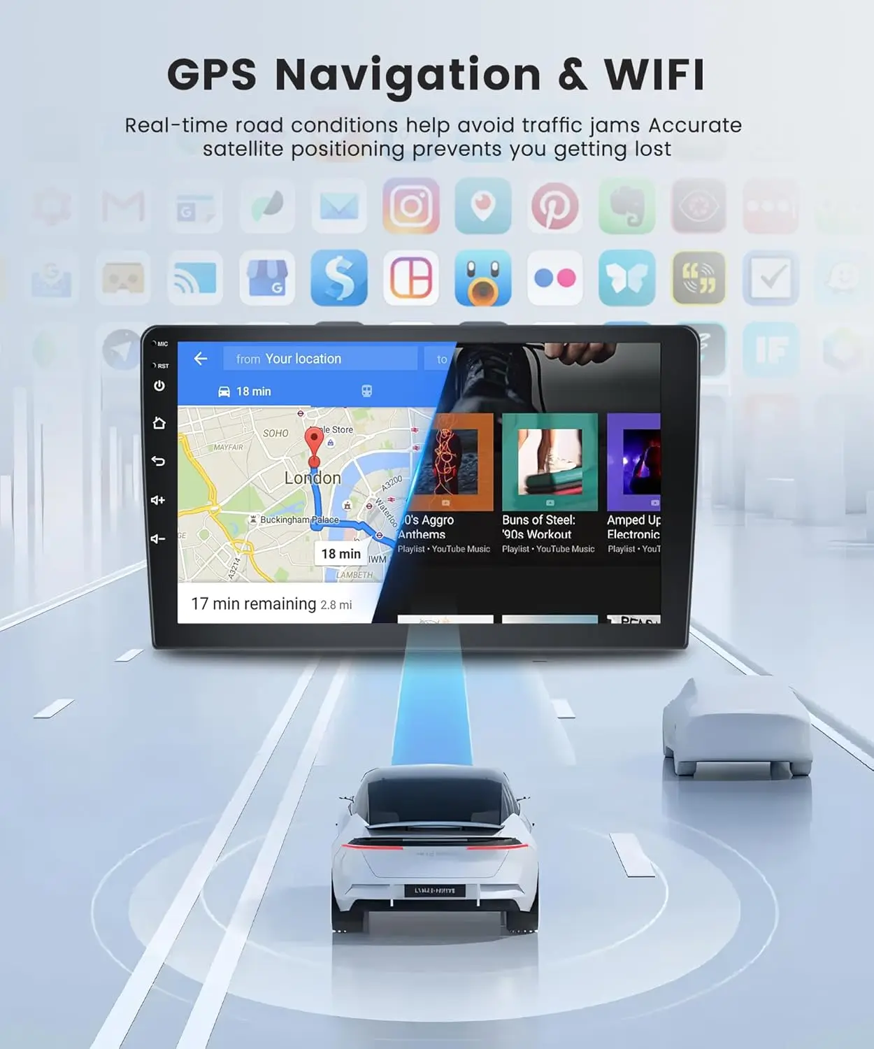 راديو عالمي للوسائط المتعددة للسيارة Android15 لسيارة Volkswagen Nissan Hyundai Kia Toyota Honda Peugeot benz BMW Audi Fiat Jeep Qualcomm