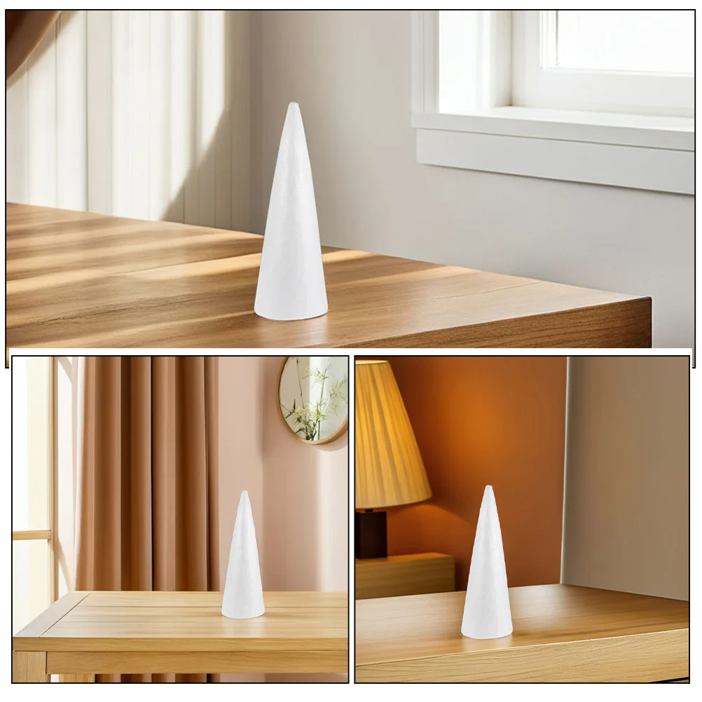 2 قطعة مخروط رغوة الأبيض البوليسترين الحرفية المخاريط DIY بها بنفسك الاطفال الديكور شجرة عيد الميلاد محور لوازم DIY مخروط