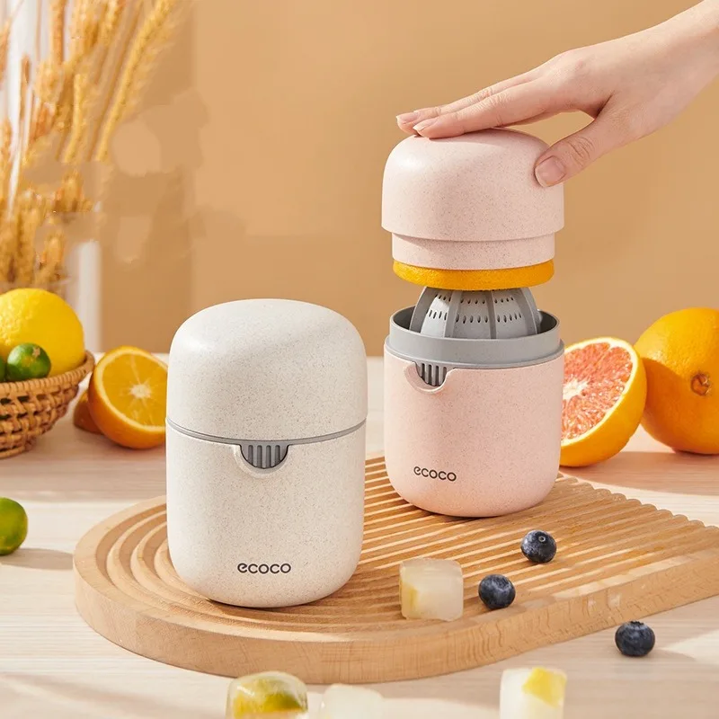 Juice Cup Premium Mini DIY Manual Fruit Juicer Citrus Orange Lid Rotary Press Non-Slip Reamer For Lemon Lime Gra