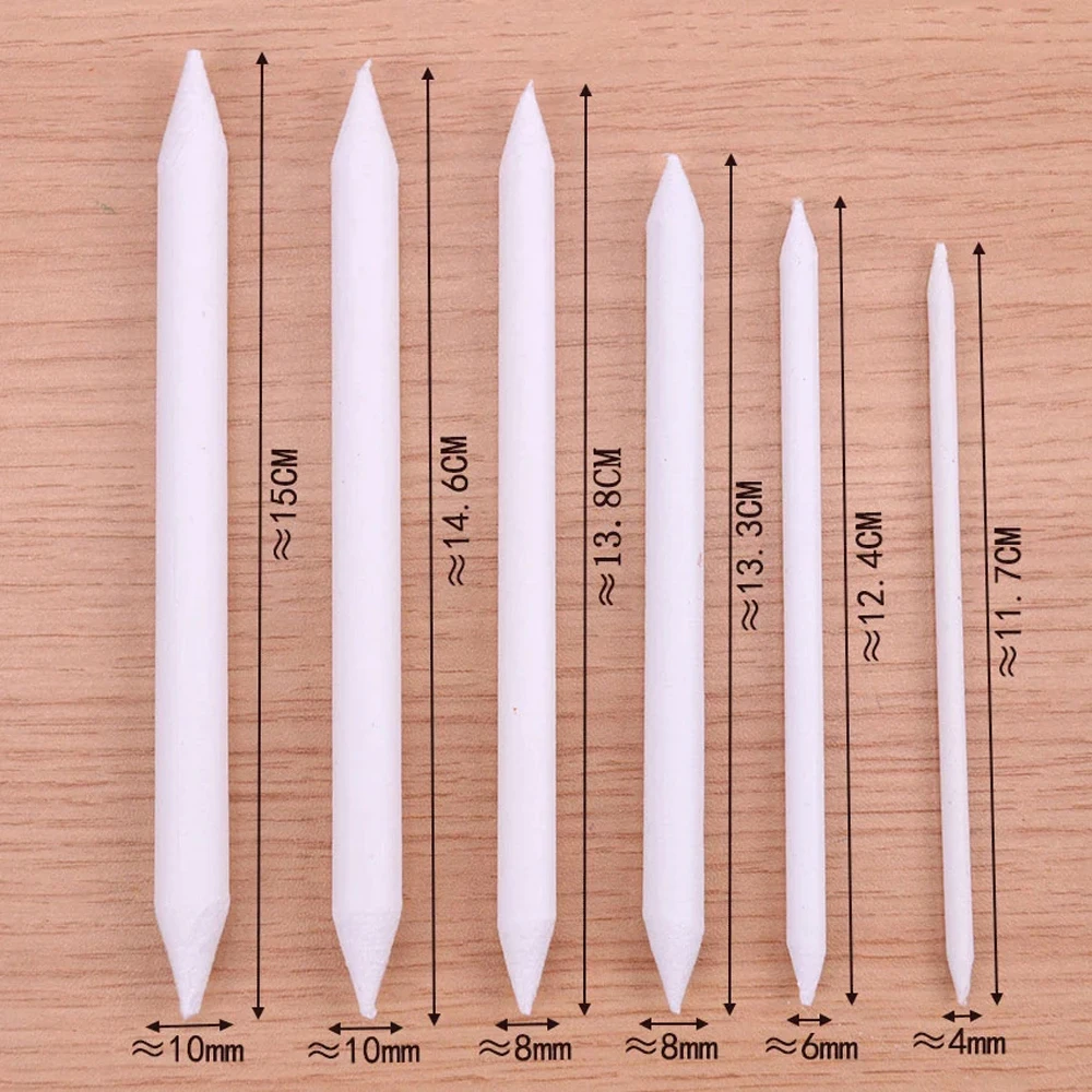 Ferramenta de desenho ferramenta esboço cabeça dupla arroz papel tortillon mancha vara mistura esboçar lápis branco desenho caneta
