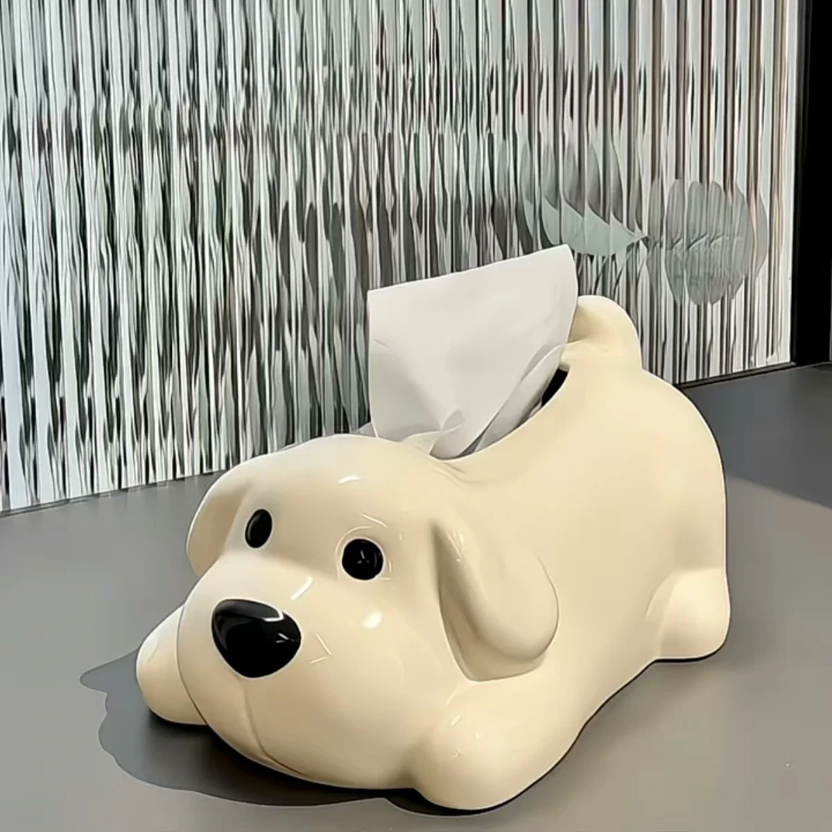 

Living Room Decorative Accories Tissue Storage Box High Aesthetic Value Cute Dog aped Cerc Tissue Box