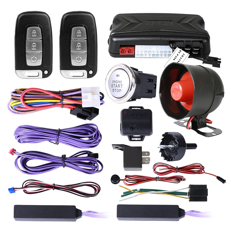 Passive Keyless Entry PKE Car Burglar Alarm One-button start/stop & Remote start/stop & remote car finding & handbrake test etc.