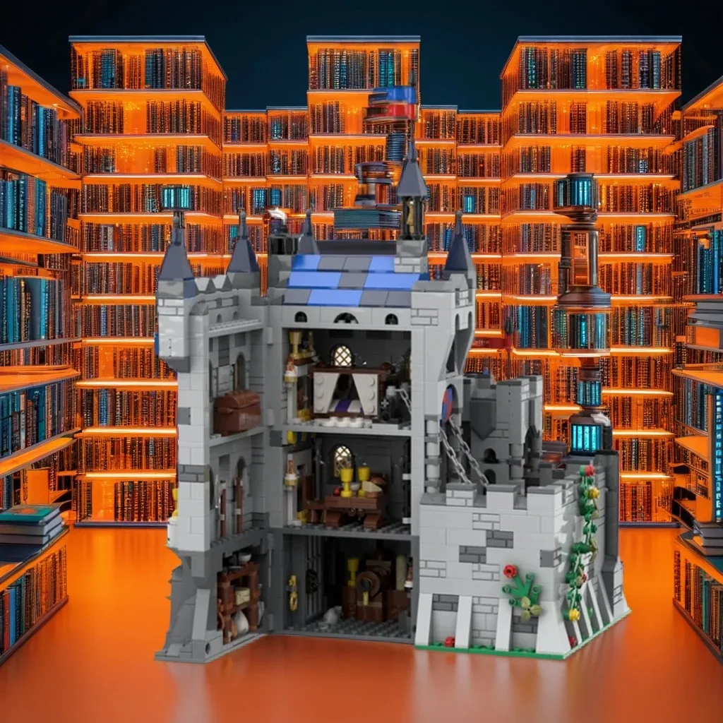 

1467PCS MOC Medieval Castle Impenetrable Dungeon Model Building Block DIY Creative Assembly Puzzle Display Gift Collectible Set