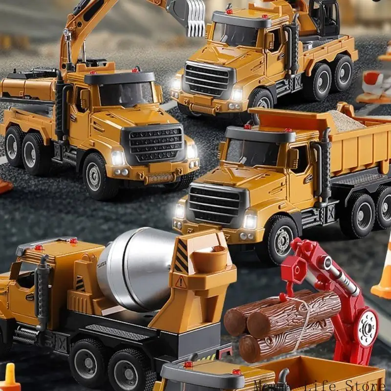 

Educational Construction Vehicle Toy Realistic Simulation Sound Light Effects Durable ABS Material Interactive STEM Gift