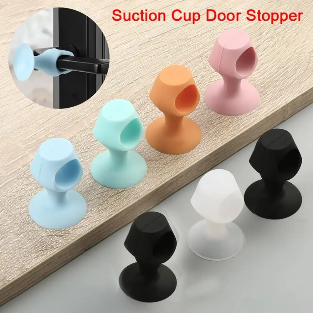 Silicone Suction Cup Door Stopper Door Handle Crash Pad Anti Collision Wall Protectors Furniture Fittings Home Hardware