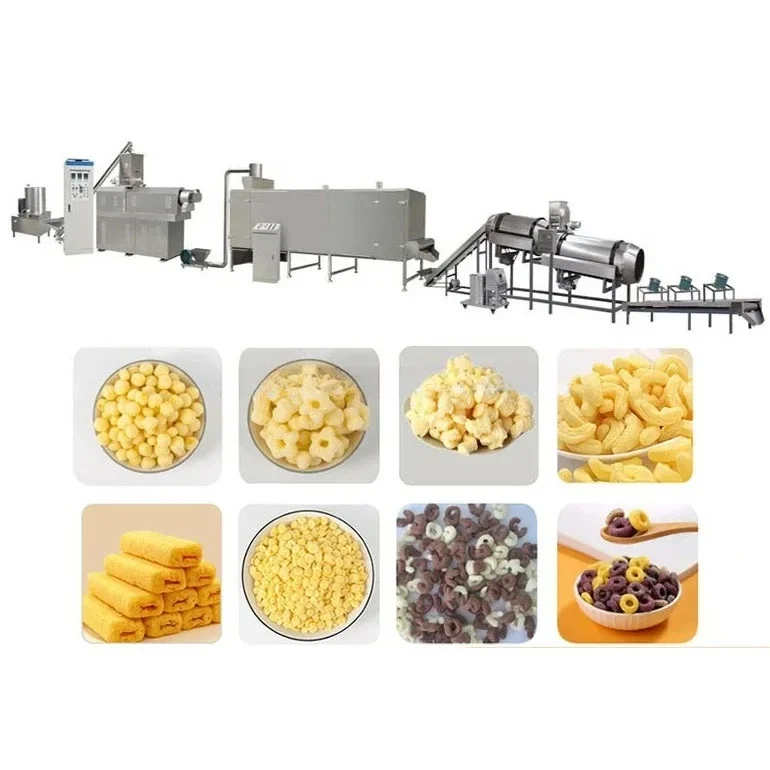 exquisite craftsmanshipStainless Steel Snack Food Machinery Corn Puff Snack Food Extruder Wheat Puffing Cereal Making Machine