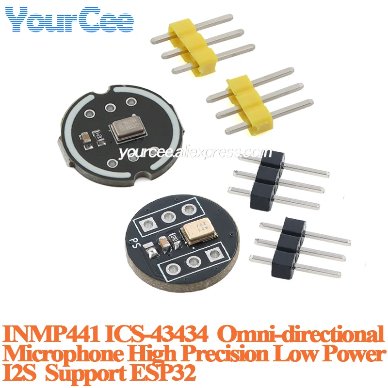 20pcs/1pc Ultra Small INMP441 ICS-43434 Omnidirectional Microphone Module I2S ISS MEMS High Precision 24 Bit Low Power for ESP32