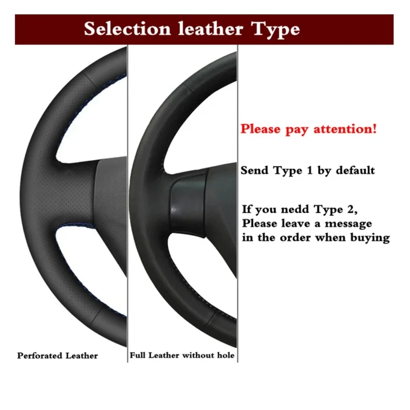 مخصص مخيط يدويا جلد طبيعي أسود غطاء عجلة القيادة لمازدا 3 Axela مازدا 6 Atenza مازدا 2 CX-3 CX3 CX-5 CX5