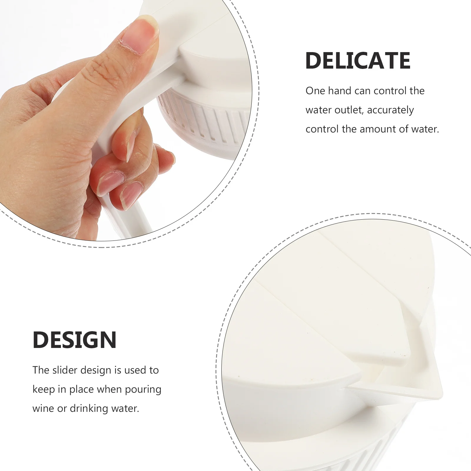 

Wide Mouth Mason Jar Lid Durable Leakproof Plastic Airtight Cover Handle Spout Jar Protection Lid