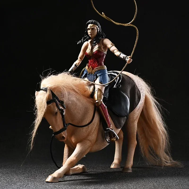

In Stock JXK 1/12 Scale Warmblood Model Simulated Resin Animal Ornament with Removable Horse Gear Model for Action Figures Decor