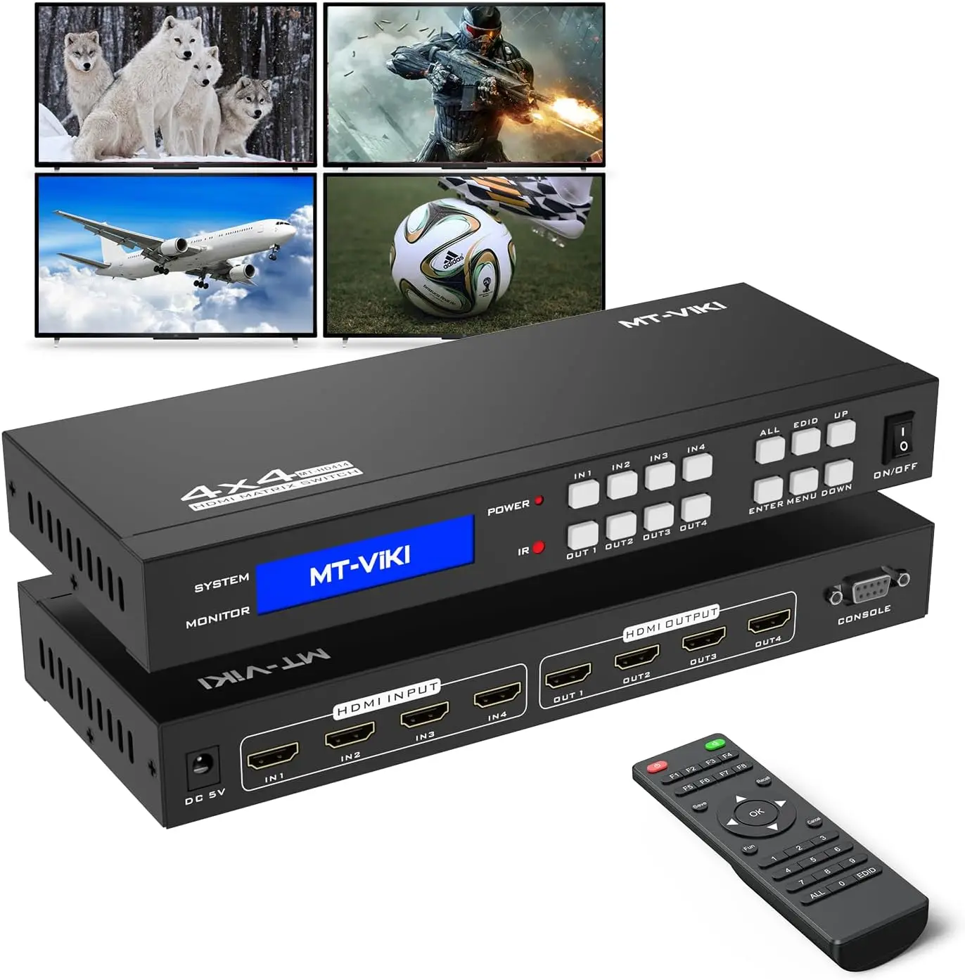 مفتاح HDMI DTS: تقييم شامل لمبدل مصفوفة 4x4 بدعم صوت DTS ودقة 4K