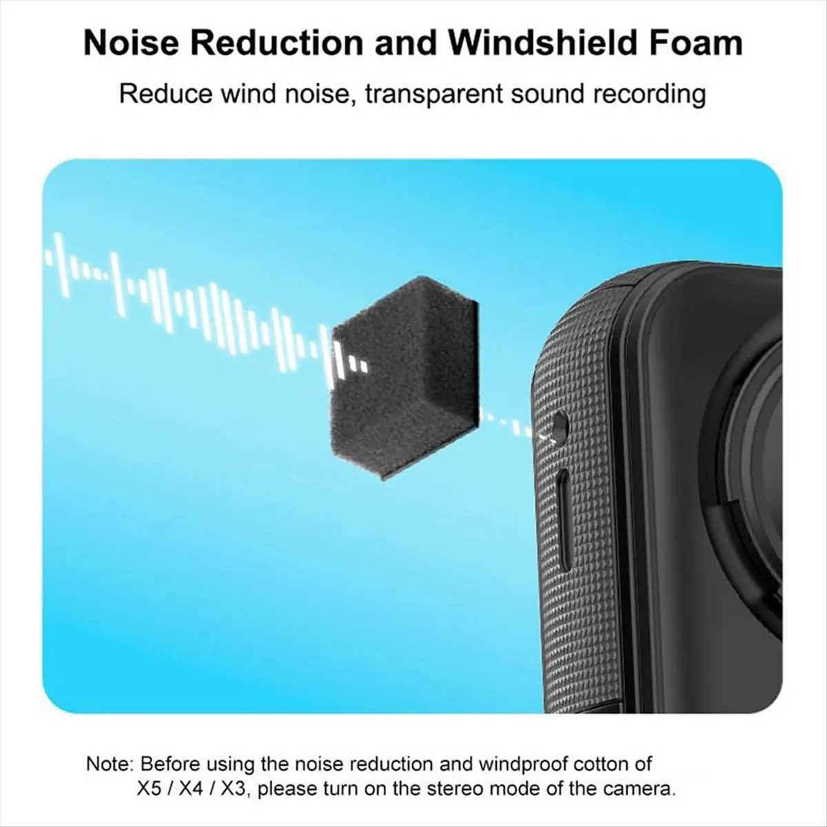 “QUALITY EXCELLE“12pcs Mic Wind Muff Noise Reduction Windshield Foam Gasket for X5 /X4 / X3 Microphone Filter