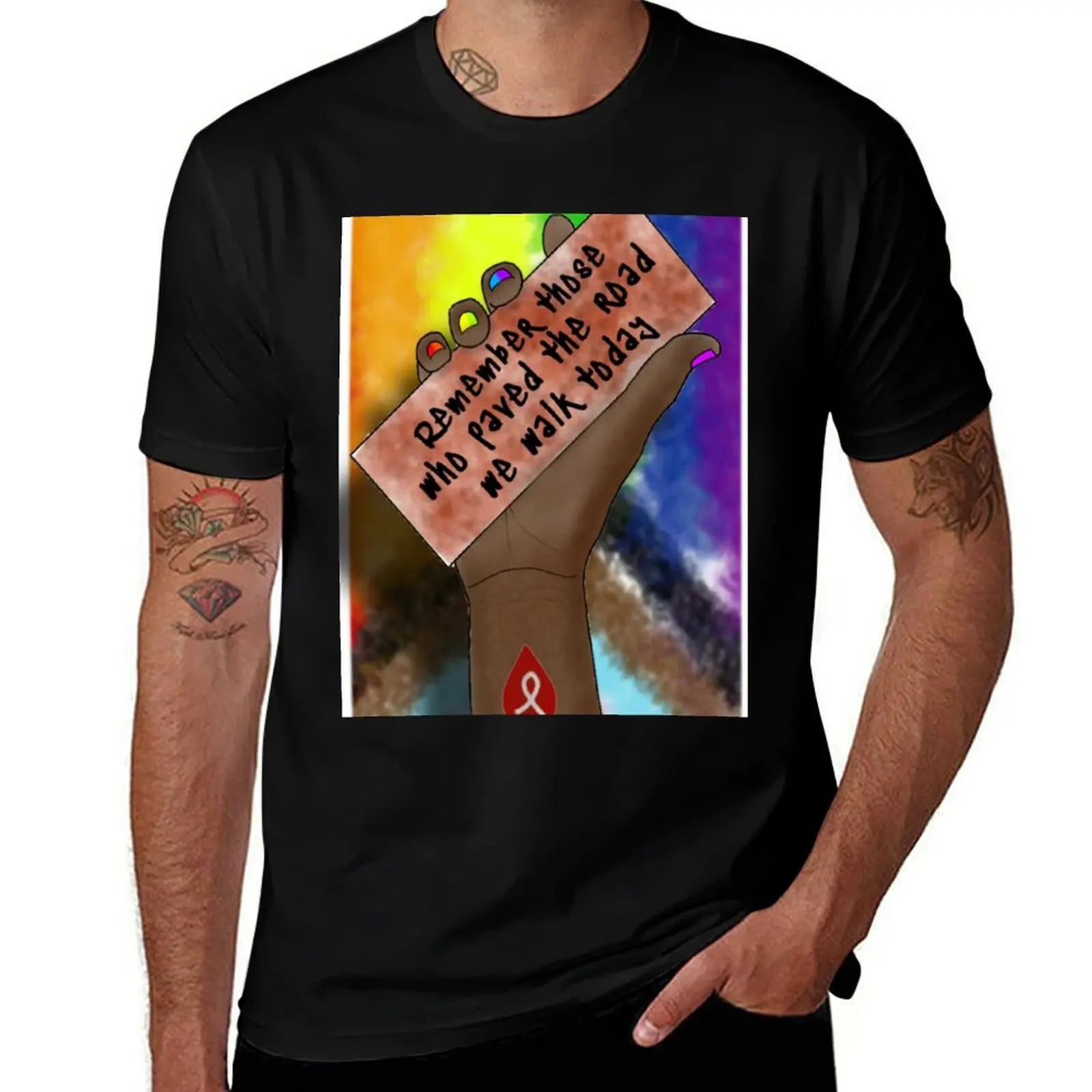 Stonewall AIDs Awareness Pride T-Shirt Independence Day Short Sleeve T-Shirt