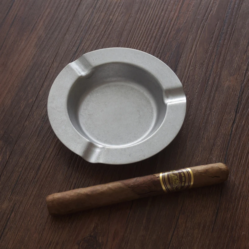 Cigar Metal Ashtray Raw Smoking Accessories Office Bar Retro Ash Tray Gift