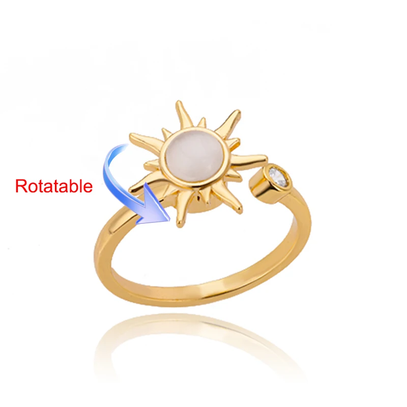 Women's Adjustable Stainless Steel Clover Wedding Ring