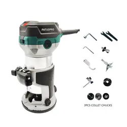 PATUOPRO 30000RPM Electric Wood Trimmer 220V Wood Router Woodworking Laminate Milling Slotting Machine Decoration Power Tools