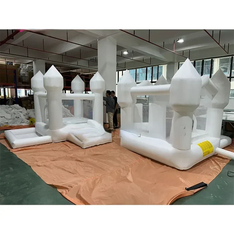 10*10ft mini white bounce house mini bouncy castle for birthday party and events