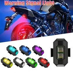 Mini Drone Strobe Light Universal LED Motorcycle Warning Light 7 Colors Anti-Collision Tail Lamp Bike Car Flashing Signal Lamp
