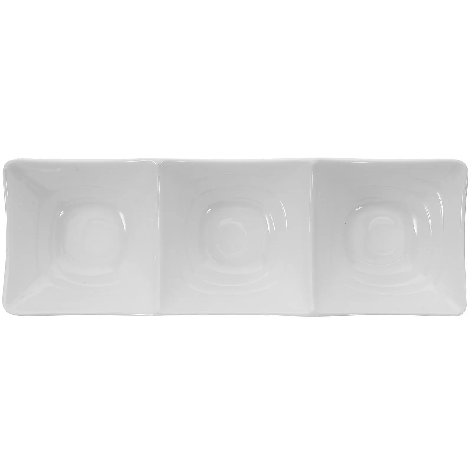3 Compartment Dipping Sauce Dish Compact Appetizer Serving Tray for Soy Sauce Vinegar Sushi Condiments