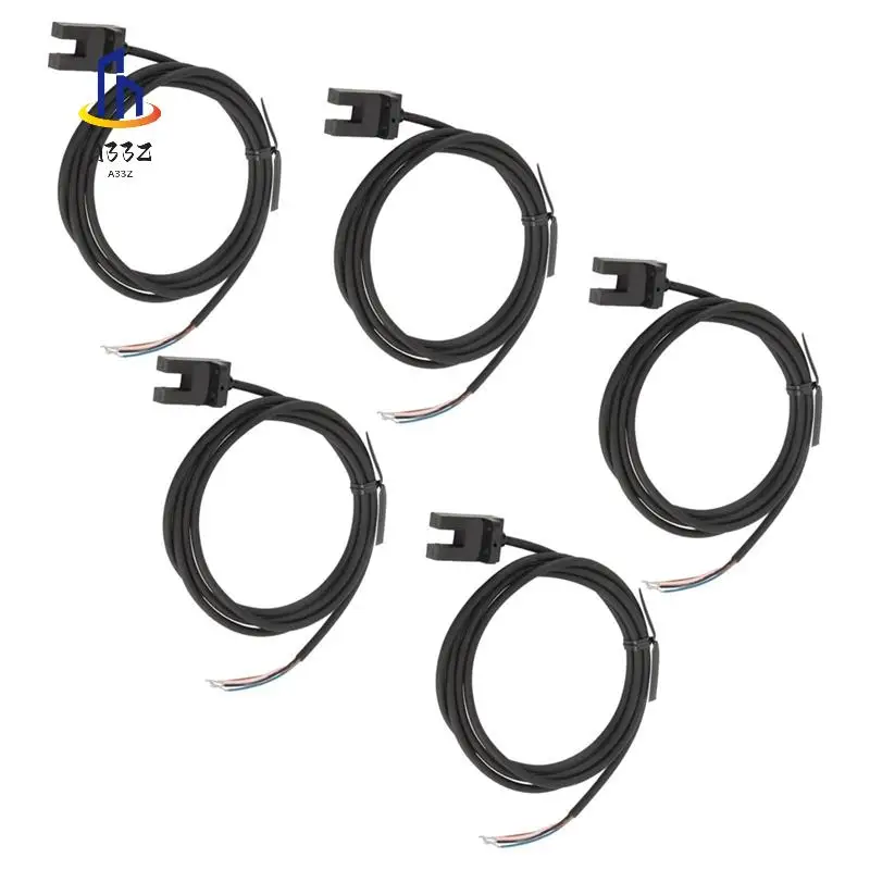 

A33Z-5PCS Photoelectric Sensor Switch, SX673 U Shape Inductive Photoelectric Sensor DC5-24V, 5Mm NPN Photocell Sensor