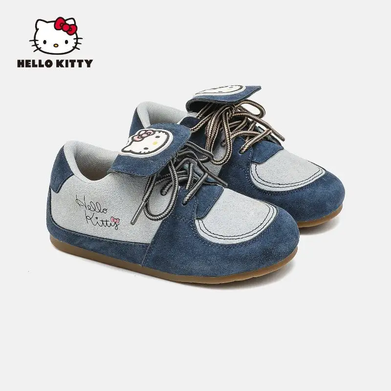 سانريو فتاة مرحبا كيتي موضة أحذية رياضية طالب الخريف والشتاء أنيمي الكرتون الطفل عدم الانزلاق مقاومة للاهتراء حذاء كاجوال جديد