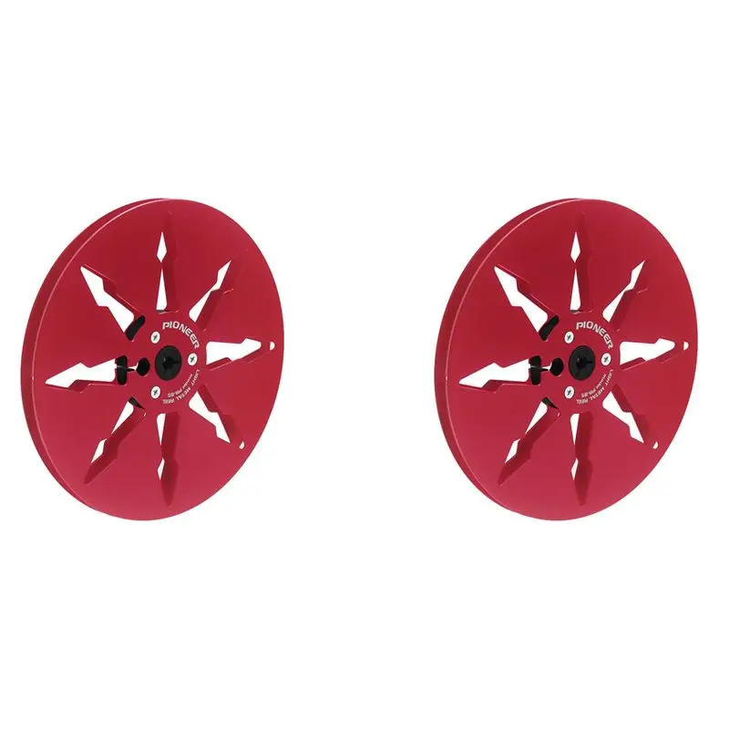 B29C-2Pcs 7 Inch 8 Hole Opener Empty Reel Aluminum Recording Tape Metal Reel Tape Recorders D