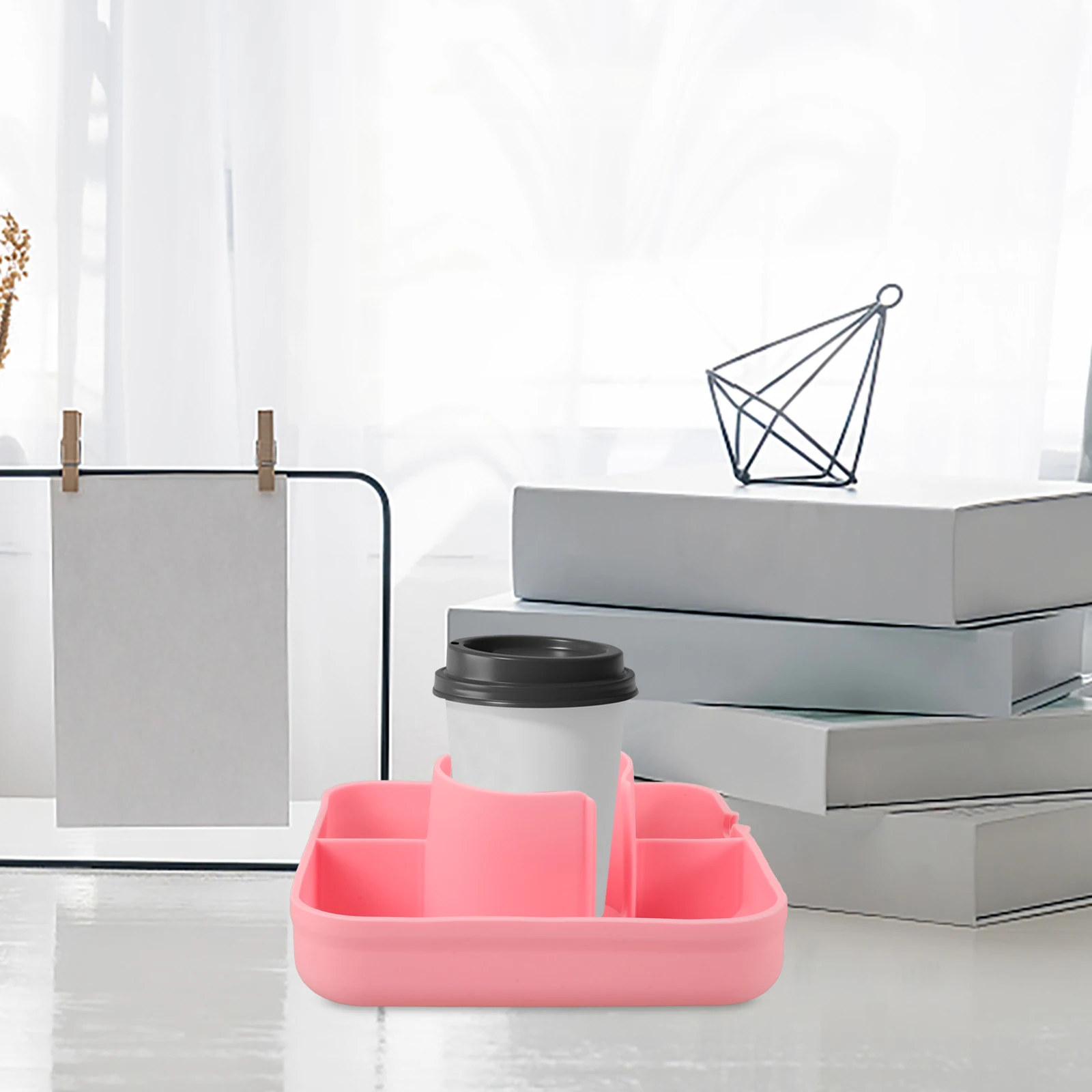 

Cup Storage Rack Tray Silica Gel Accessories Water Bottle Holder Tumbler Cup Desktop ganizer Desktop ganizer