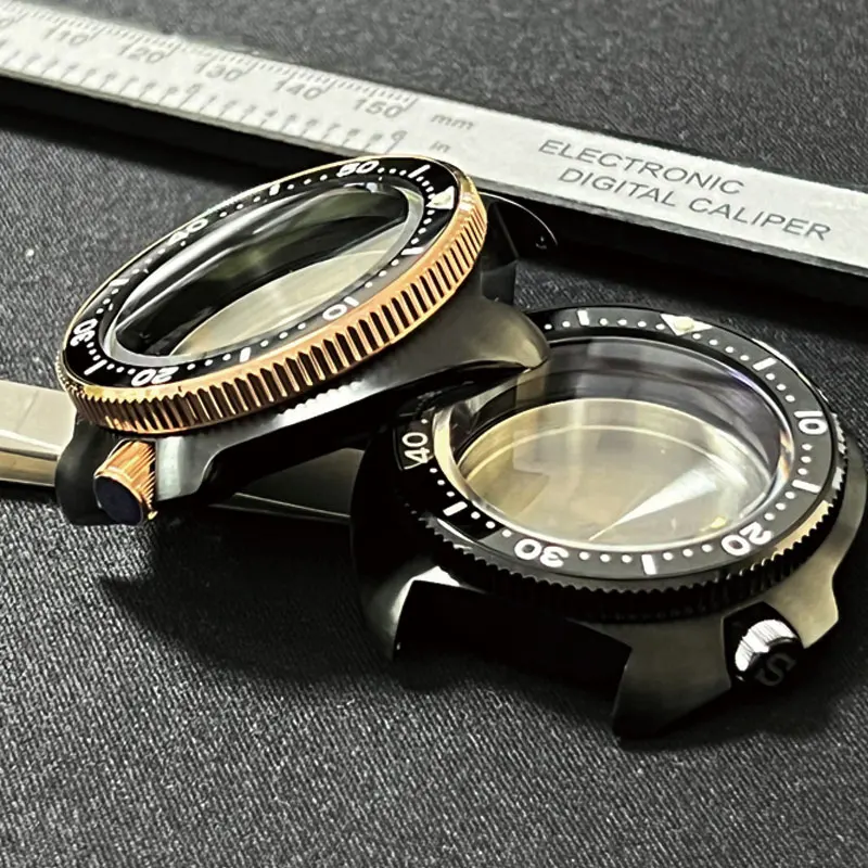 

Watch Modify Parts Solid 40.6mm Black PVD Coated Stainless Steel Watch Case Sapphire Ceramic Bezel Suitable For NH35/36 Movement