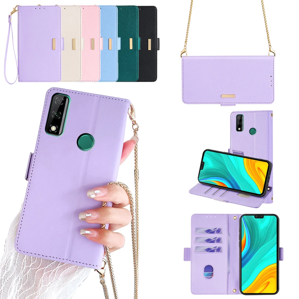

GEFENIS Ladies RFID Fall Prevention Crossbody Case For Huawei P Smart Plus S 2021 Y9S Y7P Y8P Y6P Y7A Y9A Leather Cover 2 Strap