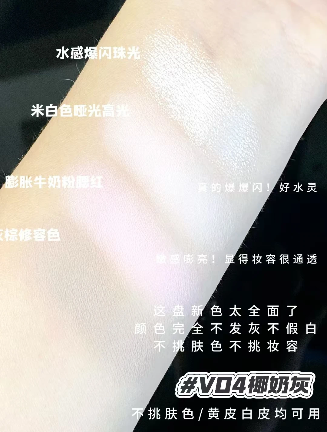 VEECCI Highlighter Kontur-Matt-Puder-Palette, aufhellender Nasen-Schatten, matt-schimmernder Bronzer, Nude, einfach aufzutragen, natürliches Make-up – Detail 3
