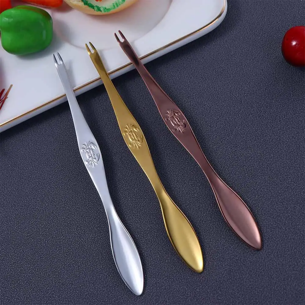 304 Stainless Steel Crab Shape Die Cast Quick Shellfish Lobster Cracker Seafood Tools Clip Needle Fork Picks