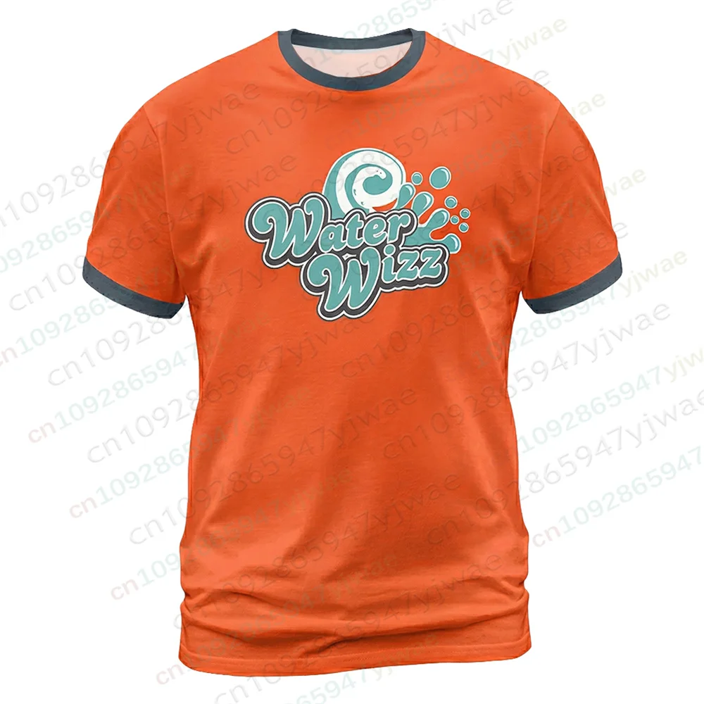 Grow Ups Movie Water Wizz Themed Orange bedrucktes T-Shirt, modisches, lässiges Street-Top, Sommer-T-Shirt für Herren und Damen – Detail 5