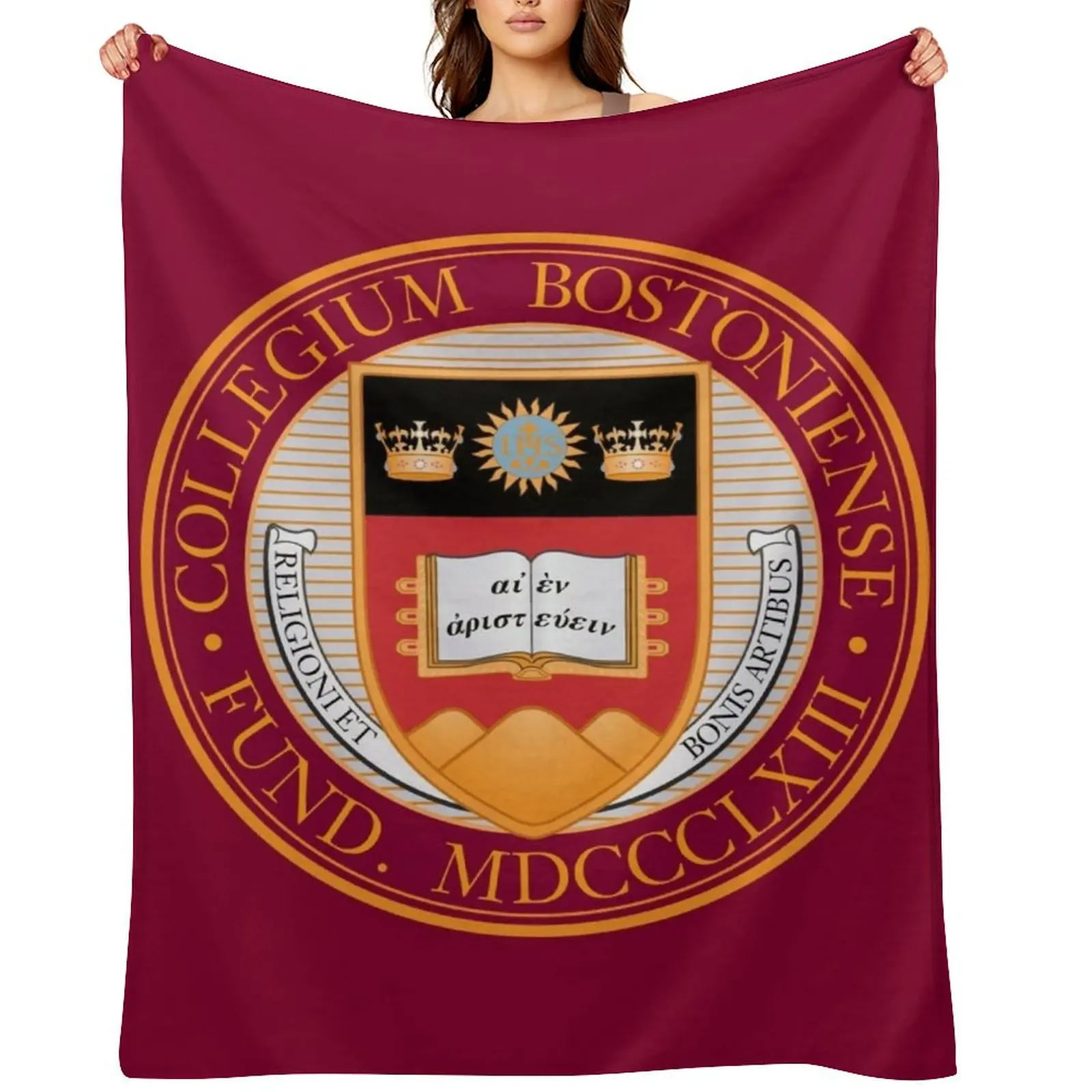 

the Boston College Throw Blanket Furrys Single Warm Sofas Blankets
