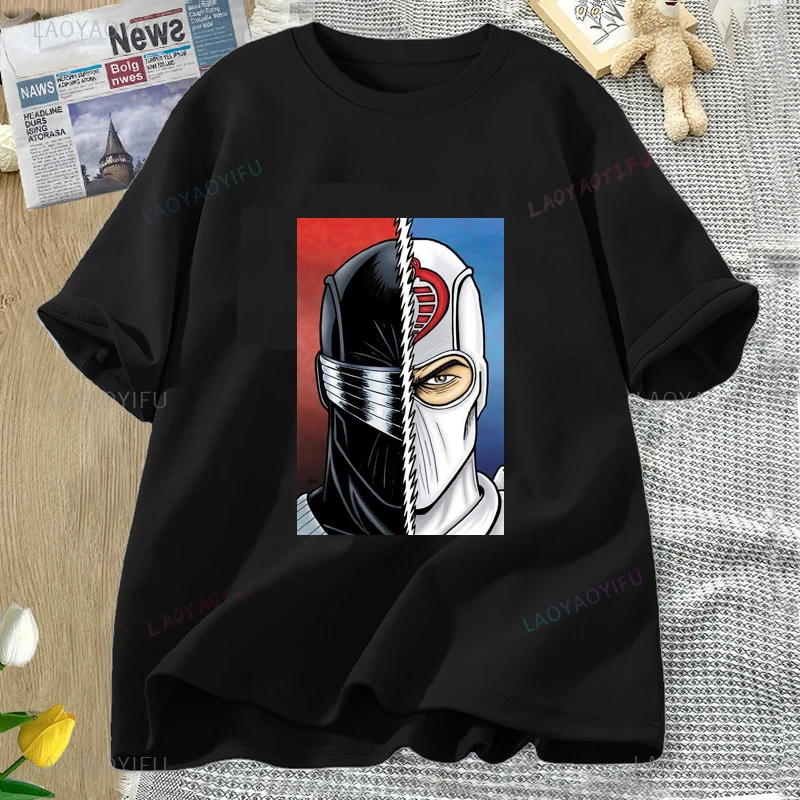 Cool Gijoe  Cartoons Print T Shirt  Men Summer   Animes Gi Joe TV O-neck   T-Shirt Tops  Clothing Unisex Breathable